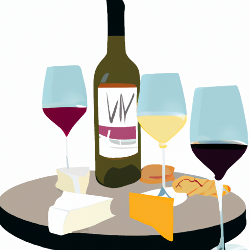 טעימת יין אלגנטית עם סוגים שונים של יין, פלטות גבינות ואורחים שמתענגים על החוויה.