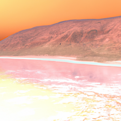 A panoramic view of the Dead Sea reflecting the golden hues of the setting sun