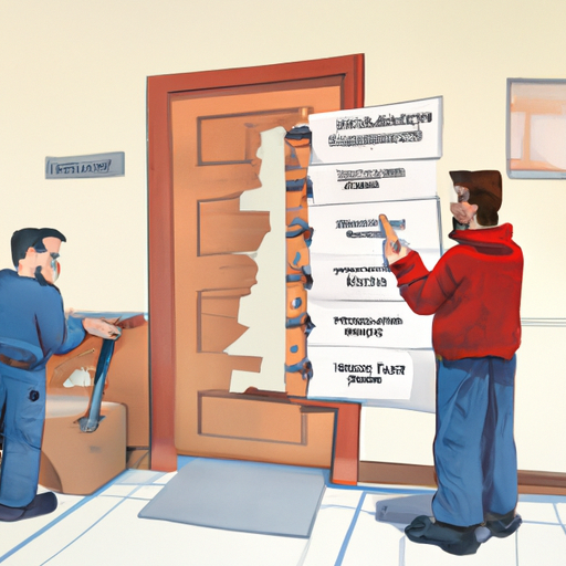 המחשה של תהליך ההזמנה לשירותי תיקון דלתות