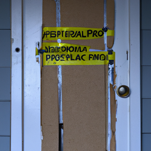 דלת ביתית שהוטלה בחופזה המתארת את הדחיפות של תיקון מקצועי